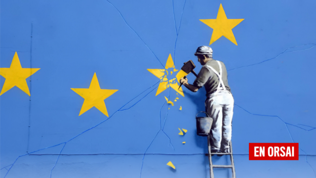 Mural de Banksy en contra del Brexit en la ciudad de Dover.