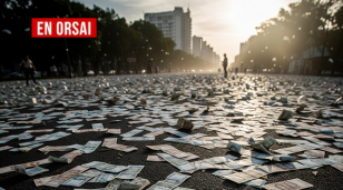 Imagen: Escena de caos financiero