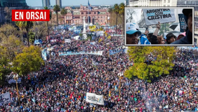 Plaza de Mayo colmada de militantes agradecidos con Cristina Kirchner
