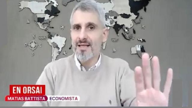 Imagen de archivo de Matías Battista durante una entrevista televisada