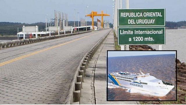 Argentinos cruzan el puente hacia Uruguay o también se puede ir con Ferry o por avión.