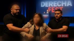 Imagen representativa: Seguridad privada expulsando a una periodista del Derecha Fest