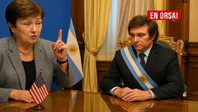 Javier Milei y su jefa real del Fondo Monetario Internacional