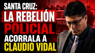 Santa Cruz: la rebeli&oacute;n policial acorrala a Claudio Vidal