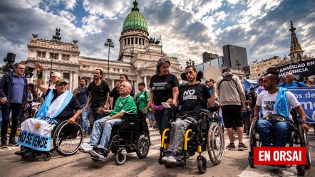 Discapacidad, deudas y alquileres: la protesta contra Milei lleva la emergencia social al Congreso