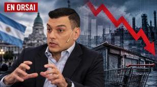 Emmanuel Álvarez Agis en el estudio de televisión analizando la economía argentina